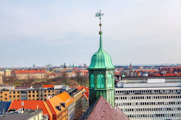 Vista Del Campanario Ciudad Copenhague Desde Arriba — Foto de Stock