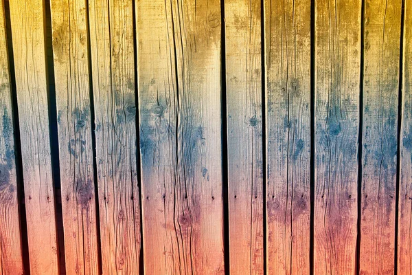 钉木木板的背景 木制表面的色光 — 图库照片