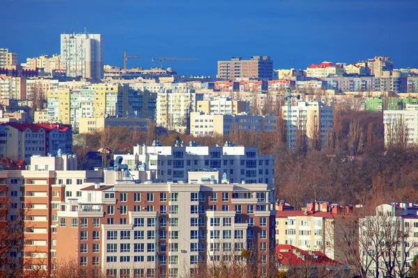 Woonwijk Met Moderne Gebouwen Buiucani District Van Chisinau Stad Moldavië — Stockfoto