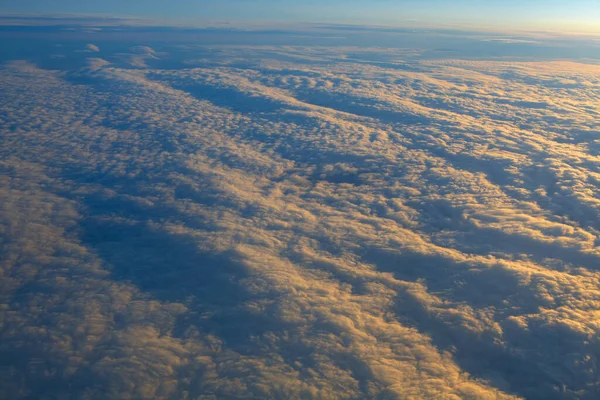 Vista Aérea Nuvens Cirrocumulus Com Crepúsculo — Fotografia de Stock