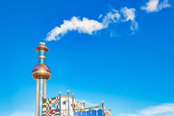 Hulladékégető Füstgázvezetékkel Bécsben — Stock Fotó