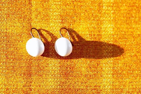 Pendientes Piedra Blanca Para Moda Verano — Foto de Stock