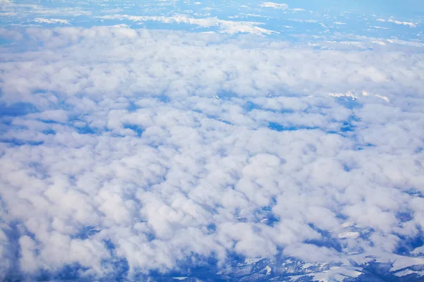 Nubes Densas Sobre Las Montañas Invierno — Foto de Stock