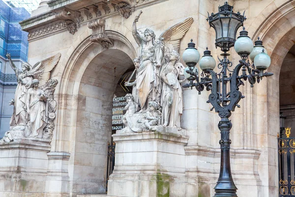 Esculturas Fachada Ópera Garnier Paris — Fotografia de Stock