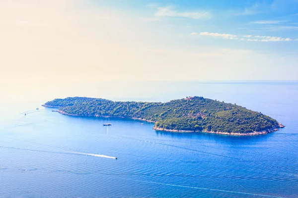 Island Otok Lokrum Mar Adriático Islote Croacia — Foto de Stock