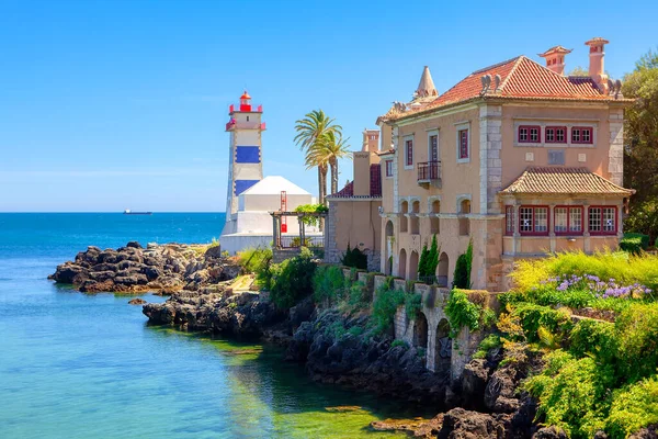 葡萄牙卡斯卡瓦的圣马尔塔要塞 大西洋海岸 Casa Santa Maria Cascais — 图库照片