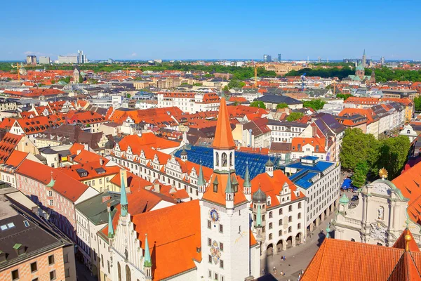 Münchens Innenstadt Aus Der Luft Luftaufnahme Der Münchner Altstadt Bayern — Stockfoto