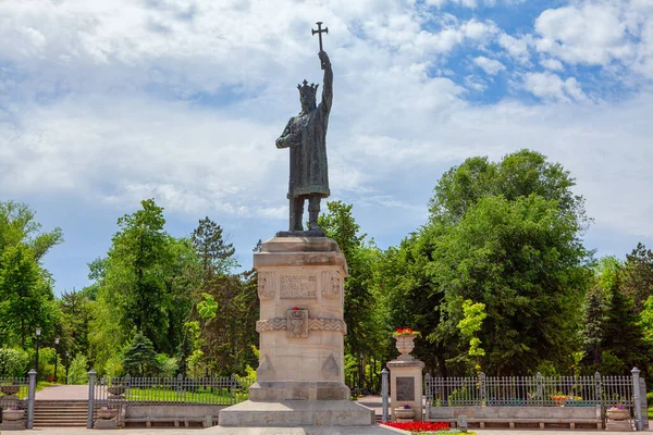 Monumento Mais Famoso República Moldávia Monumento Stefan Cel Mare Centro — Fotografia de Stock