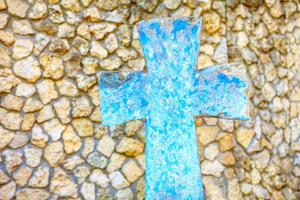 Oude Stenen Kruis Symbool Van Het Christendom — Stockfoto