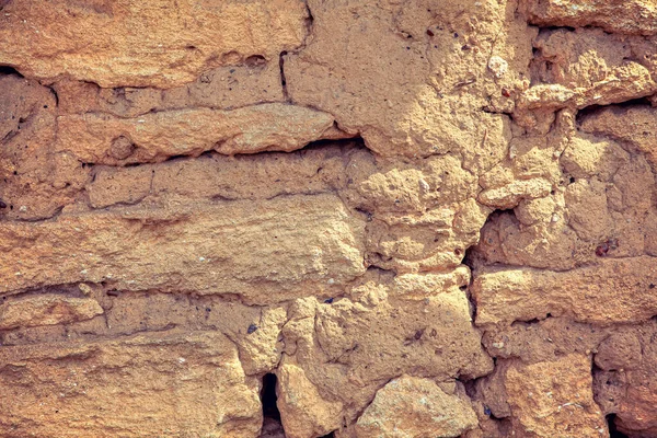 Stone Clay Masonry Ancient Wall Background — Stock Photo, Image