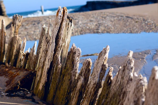 Toros Podres Antigo Porto Lugar Pesca Abandonado — Fotografia de Stock