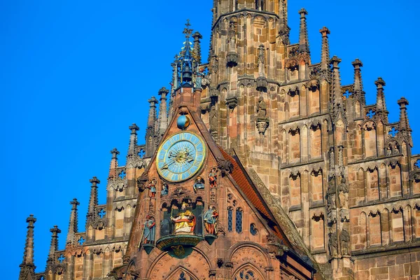 Iglesia Nuestra Señora Nuremberg Parte Superior Iglesia Católica Gótica — Foto de Stock