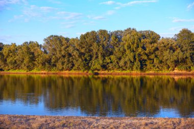 Sabahları göl manzarası