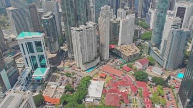 Kuala Lumpur manzarası panorma hava görünümünü. Mayıs 2018, Kuala Lumpur, Malezya 4k