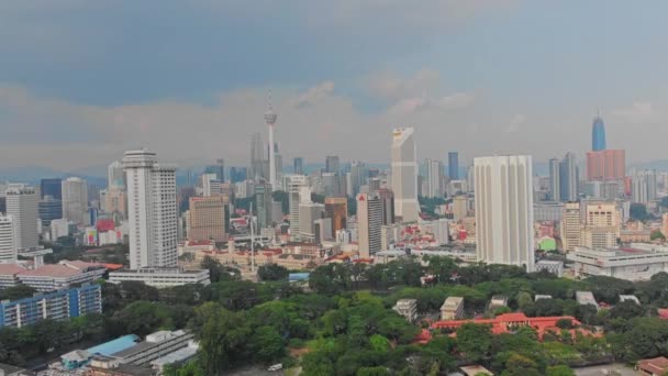 Vista Aérea Kuala Lumpur Skyline Panorma Maio 2018 Kuala Lumpur — Vídeo de Stock