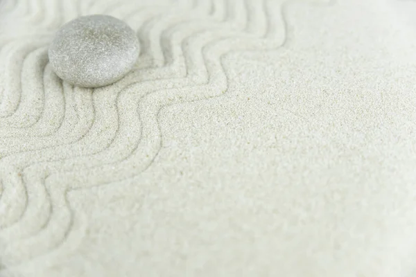 Zen Garden Pyramids White Gray Zen Stones White Sand Abstract — Stock Photo, Image