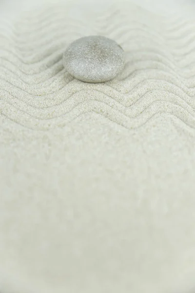 Zen Garden Pyramids White Gray Zen Stones White Sand Abstract — Stock Photo, Image