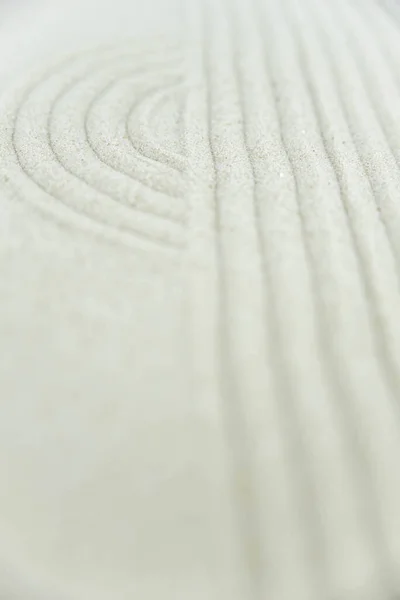 Abstract Zen Desenho Areia Branca Conceito Harmonia Equilíbrio Meditação Spa — Fotografia de Stock