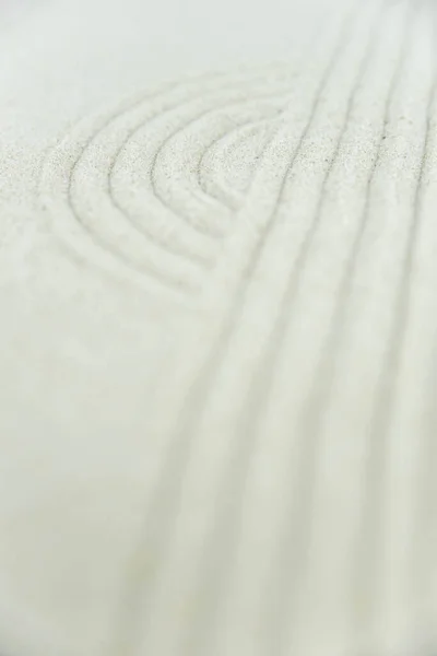 Abstract Zen Drawing White Sand Concept Harmony Balance Meditation Spa — Stock Photo, Image