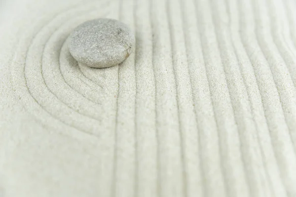 Zen Garden Pyramids White Gray Zen Stones White Sand Abstract — Stock Photo, Image