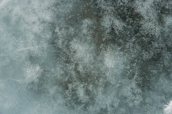 Структура Льда Крупным Планом Замерзшее Байкальское Озеро Сибири Прекрасный Треснувший — стоковое фото