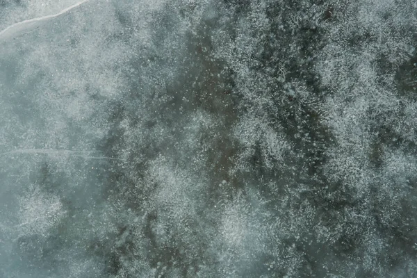 Eisbeschaffenheit Aus Nächster Nähe Der Zugefrorene Baikalsee Sibirien Schöne Risse — Stockfoto