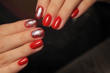 trendy dokusal arka plan üzerinde göz alıcı manikür tasarım