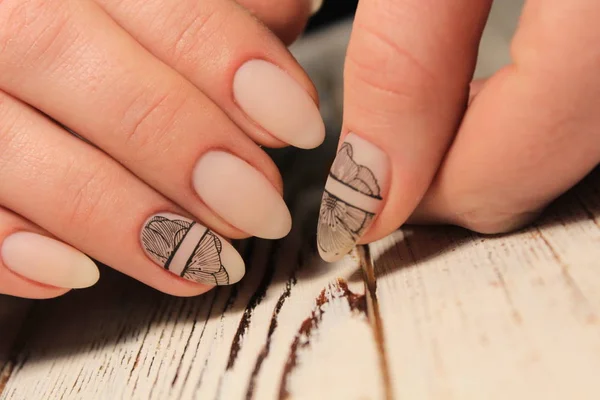 Manicura Hermosa Glamorosa Sobre Fondo Textura Moda — Foto de Stock