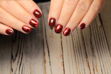 güzel dokusal arka plan üzerinde bir manikür moda tasarımı