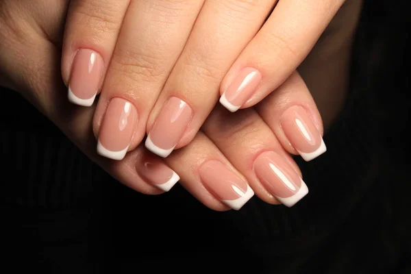 Efektowne Piękny Manicure Tle Modny Tekstury — Zdjęcie stockowe