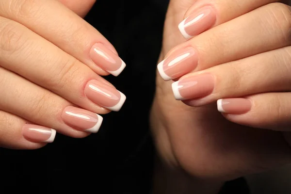 Manicure Francese Sexy Unghie Belle Lunghe — Foto Stock