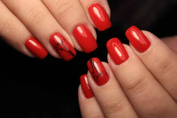 Sexy Manicure Nails Beautiful Female Hands — Stock Photo, Image