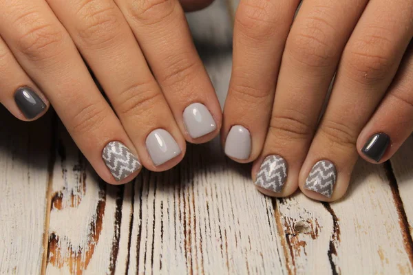 Efektowne Piękny Manicure Tle Modny Tekstury — Zdjęcie stockowe