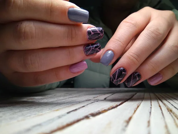 Sexy Manicure Van Nagels Mooie Vrouwelijke Handen — Stockfoto