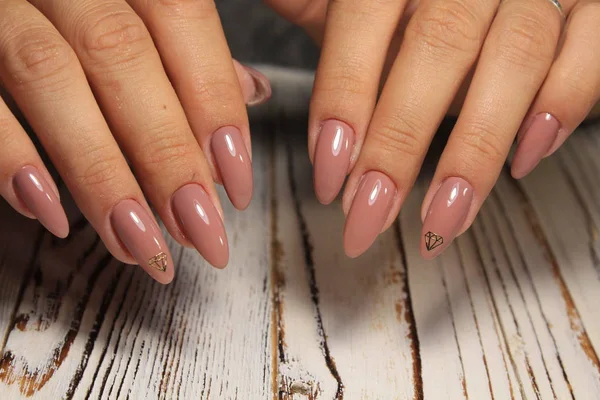 Manicure Elegante Con Design Belle Mani — Foto Stock