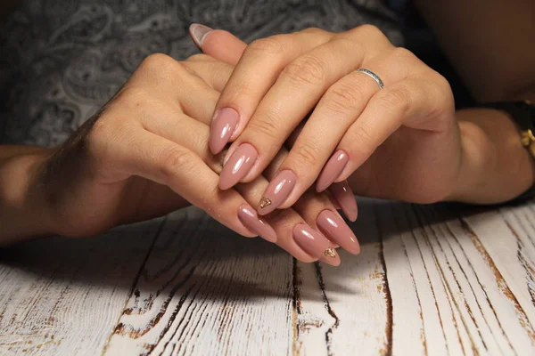 Best Manicure Photo Beautiful Long Nails — Stock Photo, Image