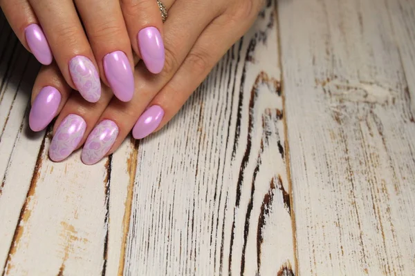 Manucure Sexy Des Ongles Sur Belles Mains Féminines — Photo