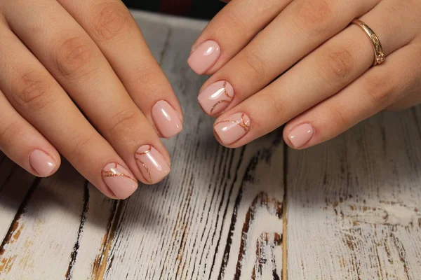 Sexy Manicure Van Nagels Mooie Vrouwelijke Handen — Stockfoto