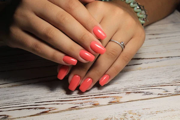 Stylowe Manicure Paznokci Kolor Czarno Srebrny — Zdjęcie stockowe