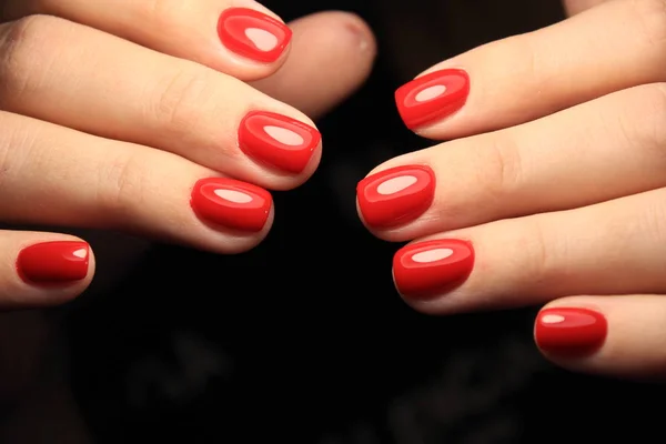 Manicura Uñas Hermosas Con Diseño Moda Las Uñas —  Fotos de Stock