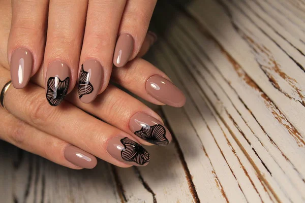 Moda Paznokci Manicure Piękne Kobiece Dłonie — Zdjęcie stockowe