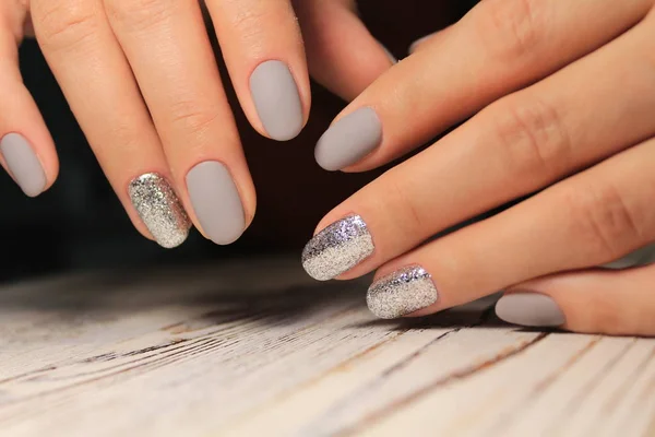 Fashion Nails Manicure Mooie Vrouwelijke Handen — Stockfoto