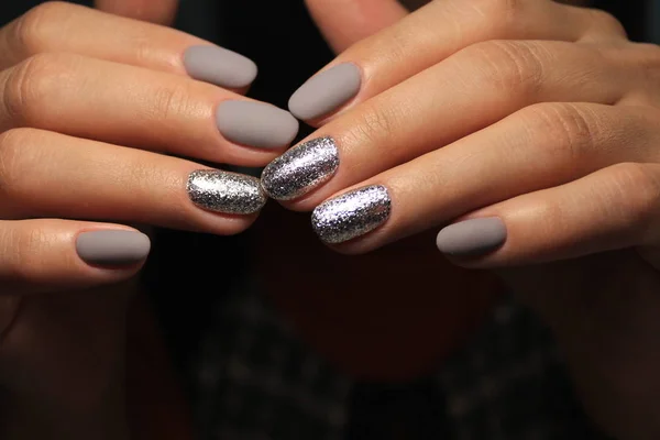 Fashion Nails Manicure Mooie Vrouwelijke Handen — Stockfoto