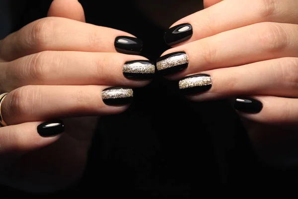 Fashion Nails Manicure Mooie Vrouwelijke Handen — Stockfoto