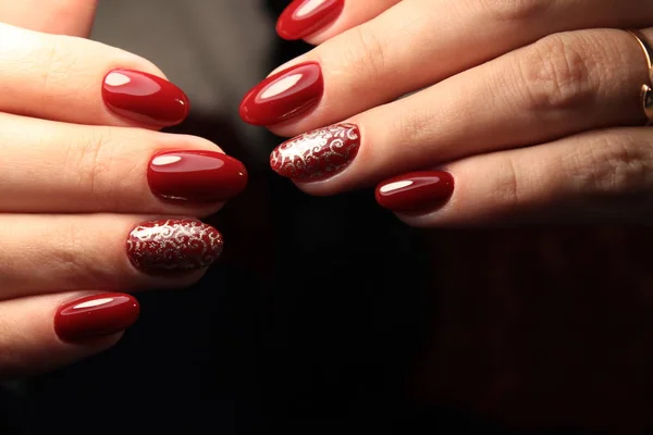 Manicure Unghie Moda Belle Mani Femminili — Foto Stock