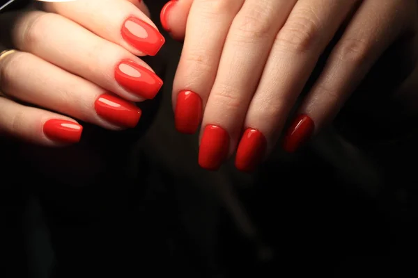 Unhas Manicure Glamourosas Belas Mãos Femininas — Fotografia de Stock