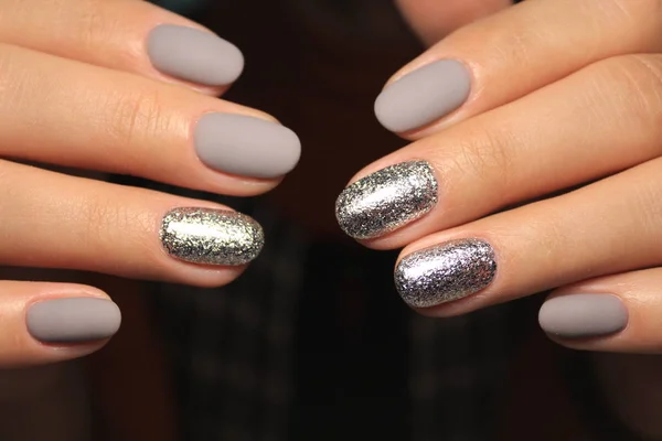 Sexy Unhas Manicure Moderno Fundo Textural — Fotografia de Stock