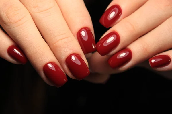 Glamouröse Maniküre Nägel Auf Schönen Weiblichen Händen — Stockfoto