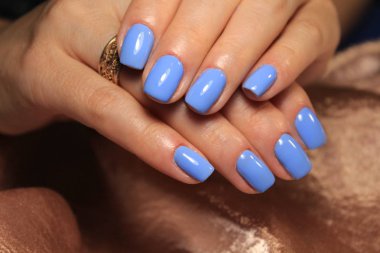 mavi moda manikür çivi güzel dokusal arka plan üzerinde