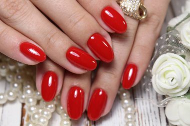 göz alıcı manikür çivi güzel eller üzerinde